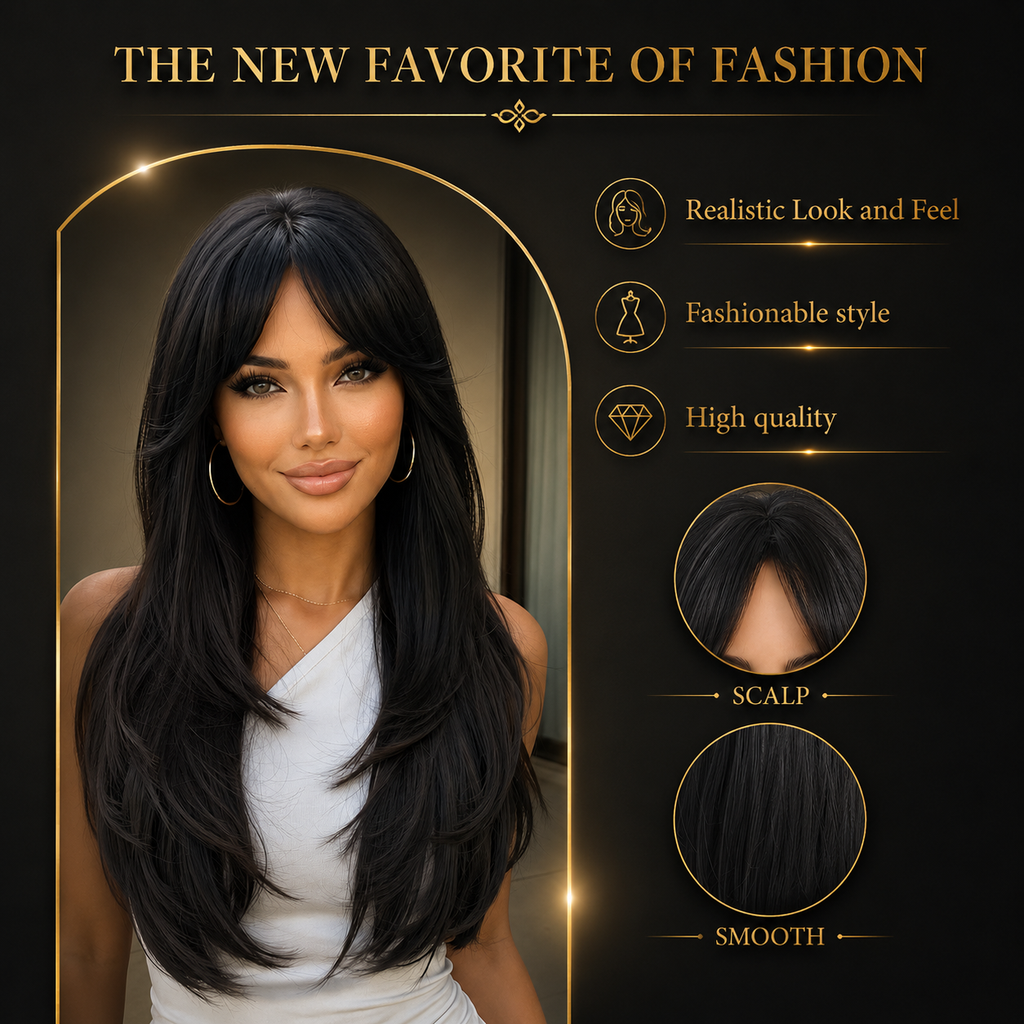 Luxe Noir Layered Wig