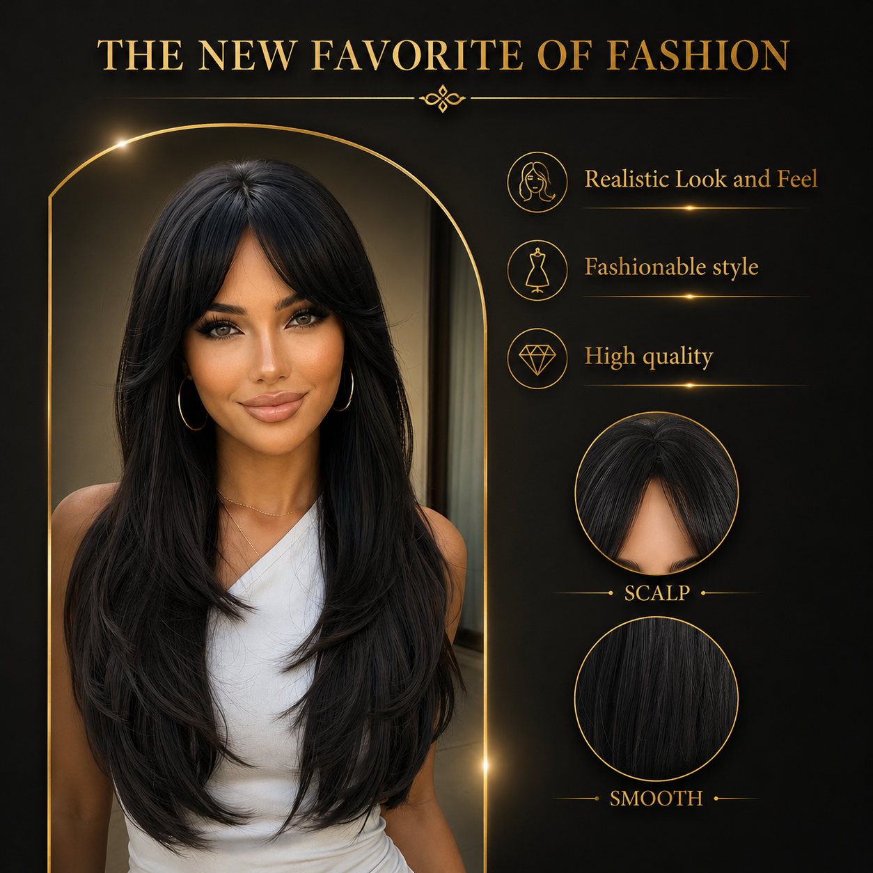 Luxe Noir Layered Wig